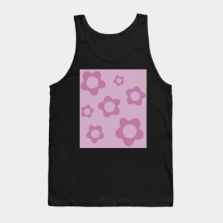 pattern flower aesthetic old pink purple Tank Top